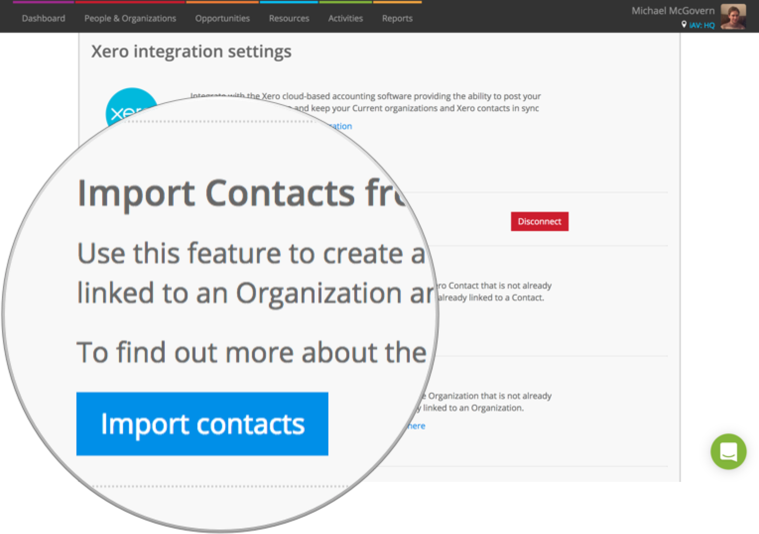 Import Organizations to Xero or QuickBooks Online with Current RMS