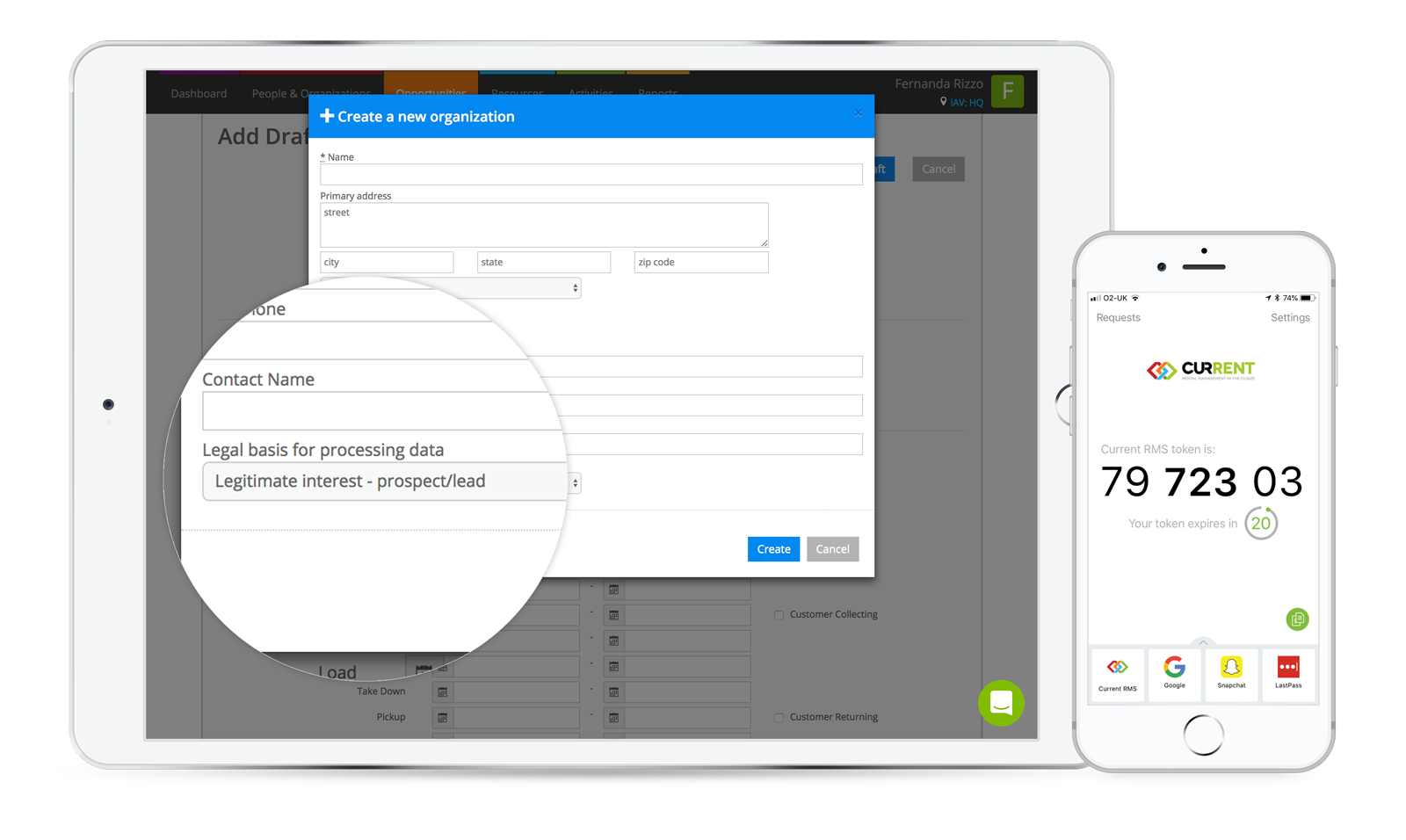 GDPR Data Handling in Current RMS