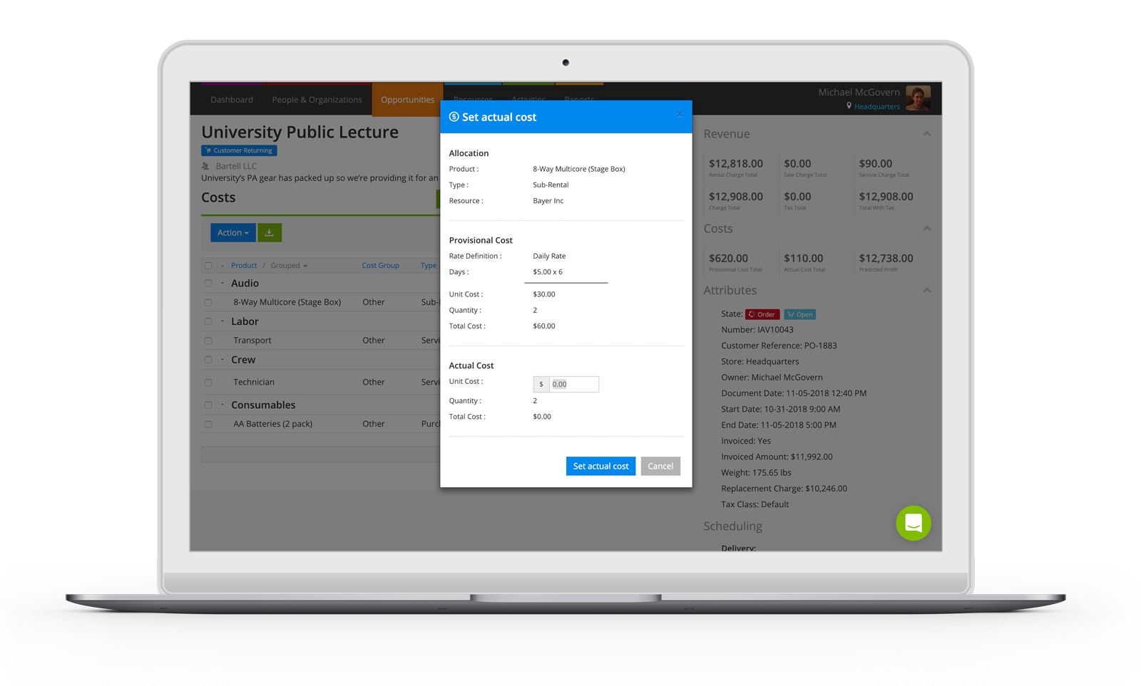 Automatic Costing Updates