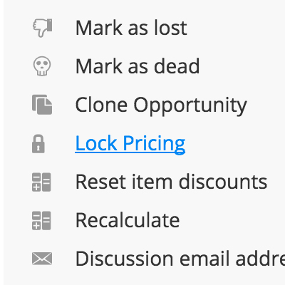 Lock Pricing