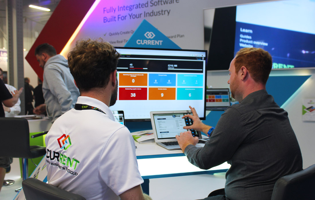 Our colourful demo pods were the perfect space to run through our software with stand visitors.