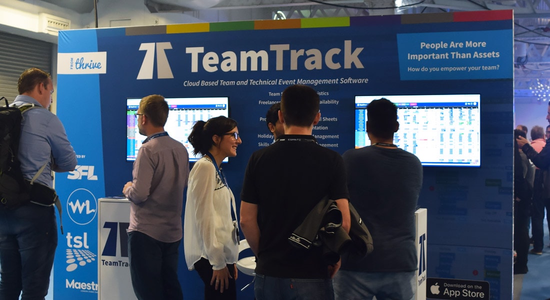 We checked TeamTrack’s stand, who recently created an integration with us.