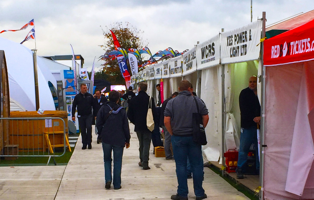 Rows full of exhibitors displaying innovative products for the events industry.