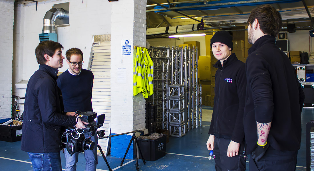 Jason, Christopher, Billy and Josh having fun filming in the Warehouse | Current RMS