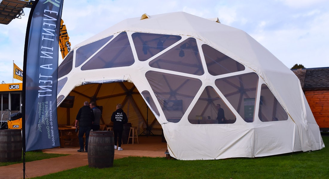 Event in a tent were at Showmans show 2019