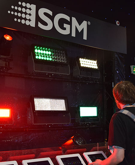 SGM showing off their impressive waterproof lights.