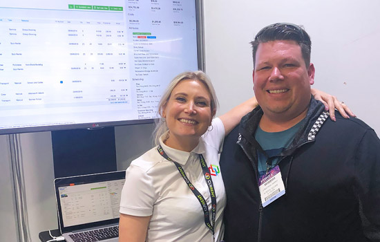 Jonathan Harry from Intense Sound & Vision visiting Current RMS at Integrate 2019 in Australia