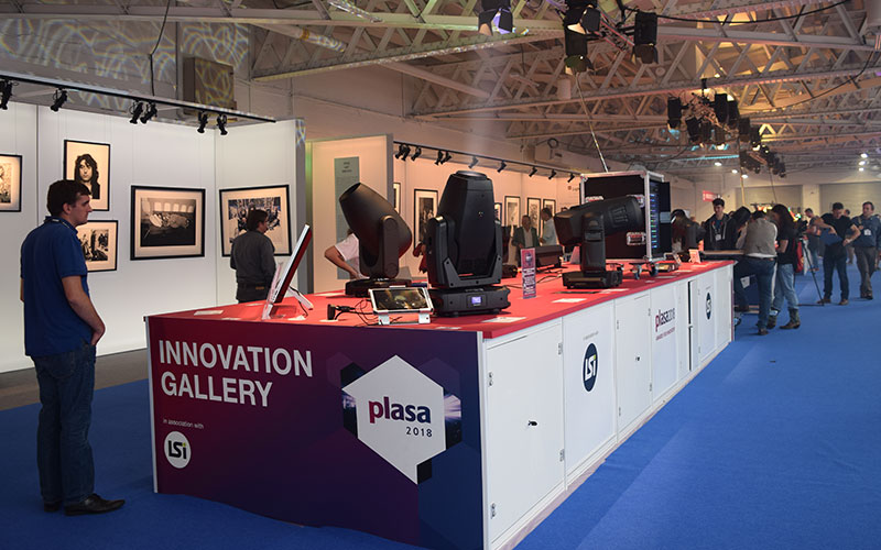 The Innovation Gallery at PLASA London 2018, showcasing award-nominated products